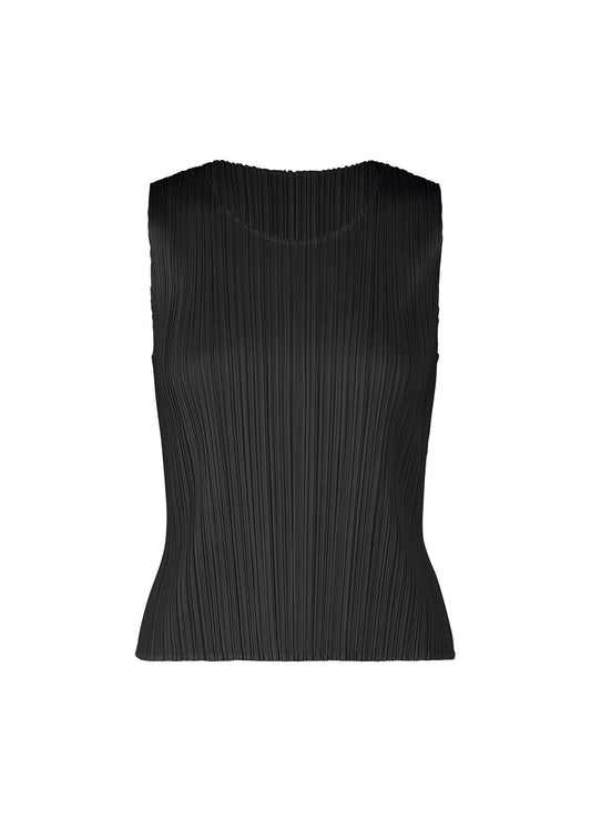 A product shot of the PLEATS PLEASE ISSEY MIYAKE MONTHLY COLORS : JULY shirt in black.
