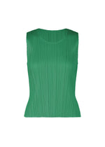 A product shot of the PLEATS PLEASE ISSEY MIYAKE MONTHLY COLORS : JULY shirt in fresh green.