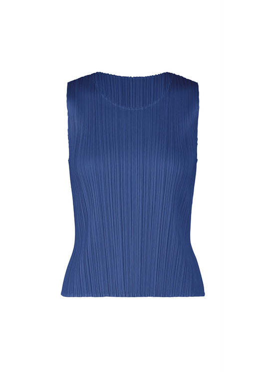 A product shot of the PLEATS PLEASE ISSEY MIYAKE MONTHLY COLORS : JULY shirt in blue.