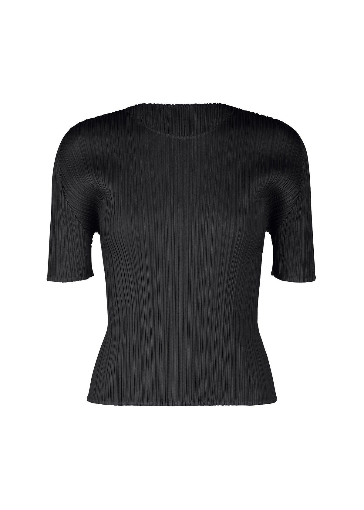 A product shot of the PLEATS PLEASE ISSEY MIYAKE MONTHLY COLORS : JULY shirt in black.