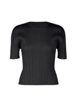 A product shot of the PLEATS PLEASE ISSEY MIYAKE MONTHLY COLORS : JULY shirt in black.