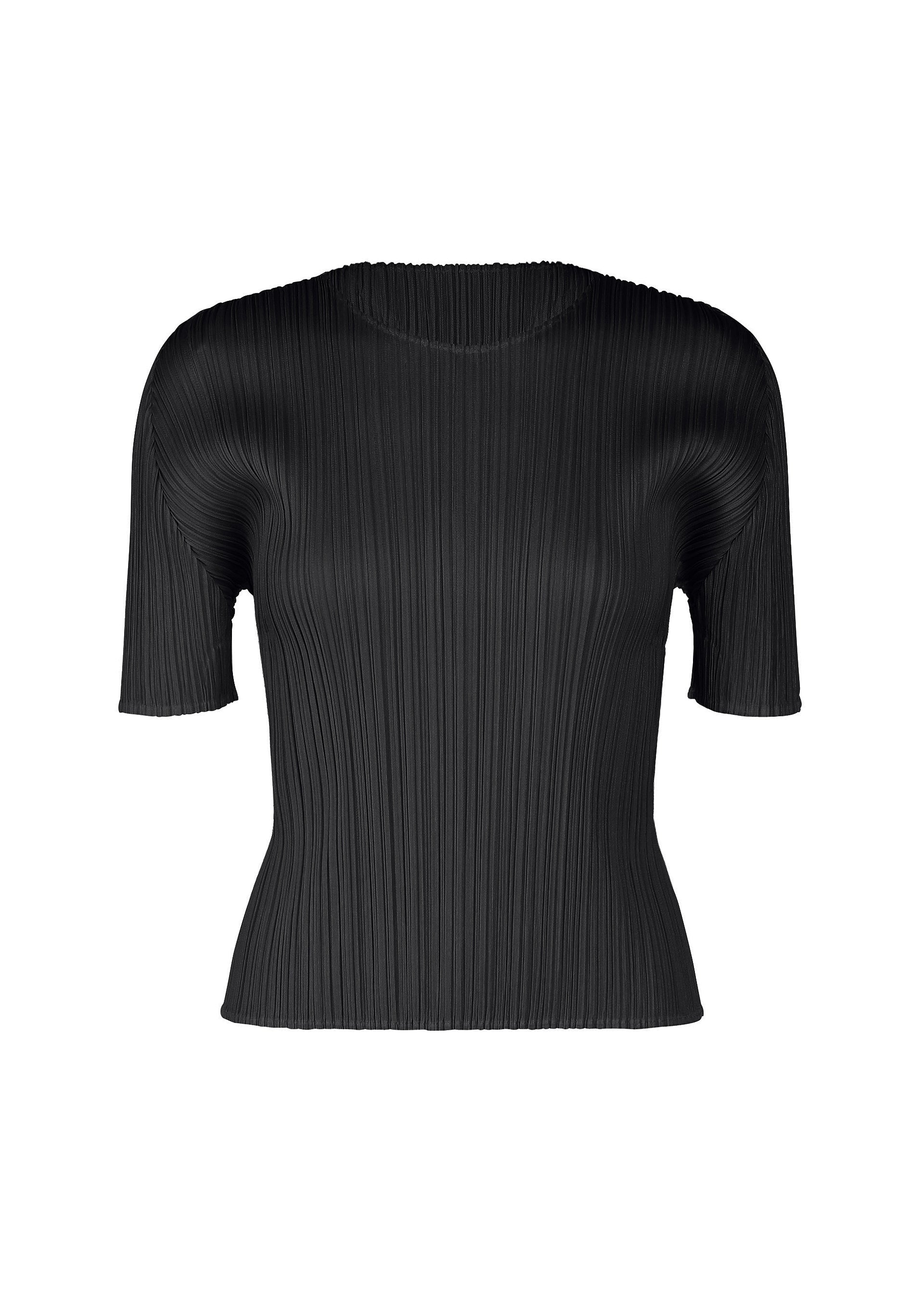 A product shot of the PLEATS PLEASE ISSEY MIYAKE MONTHLY COLORS : JULY shirt in black.