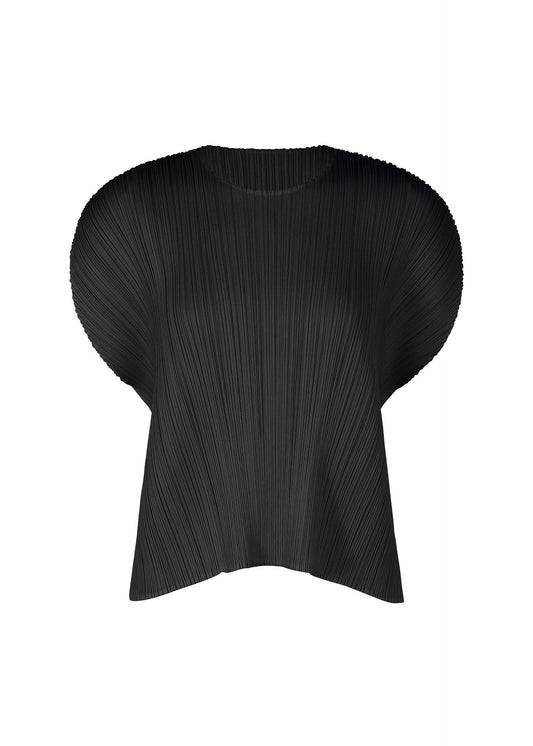 A product shot of the PLEATS PLEASE ISSEY MIYAKE MONTHLY COLORS : JULY shirt in black.