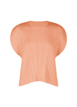 A product shot of the PLEATS PLEASE ISSEY MIYAKE MONTHLY COLORS : JULY shirt in pale orange.