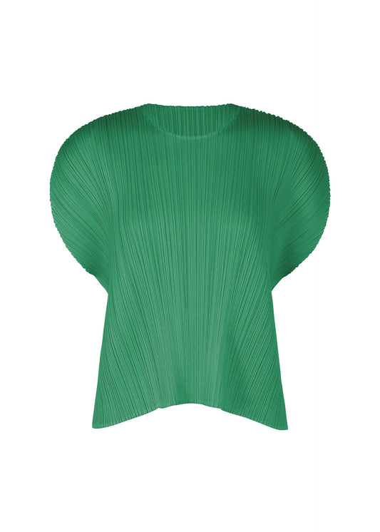 A product shot of the PLEATS PLEASE ISSEY MIYAKE MONTHLY COLORS : JULY shirt in fresh green.