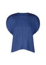 A product shot of the PLEATS PLEASE ISSEY MIYAKE MONTHLY COLORS : JULY shirt in blue.