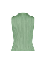 A detail shot of the PLEATS PLEASE ISSEY MIYAKE MONTHLY COLORS : AUGUST top.