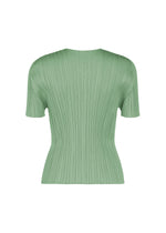 A detail shot of the PLEATS PLEASE ISSEY MIYAKE MONTHLY COLORS : AUGUST top.