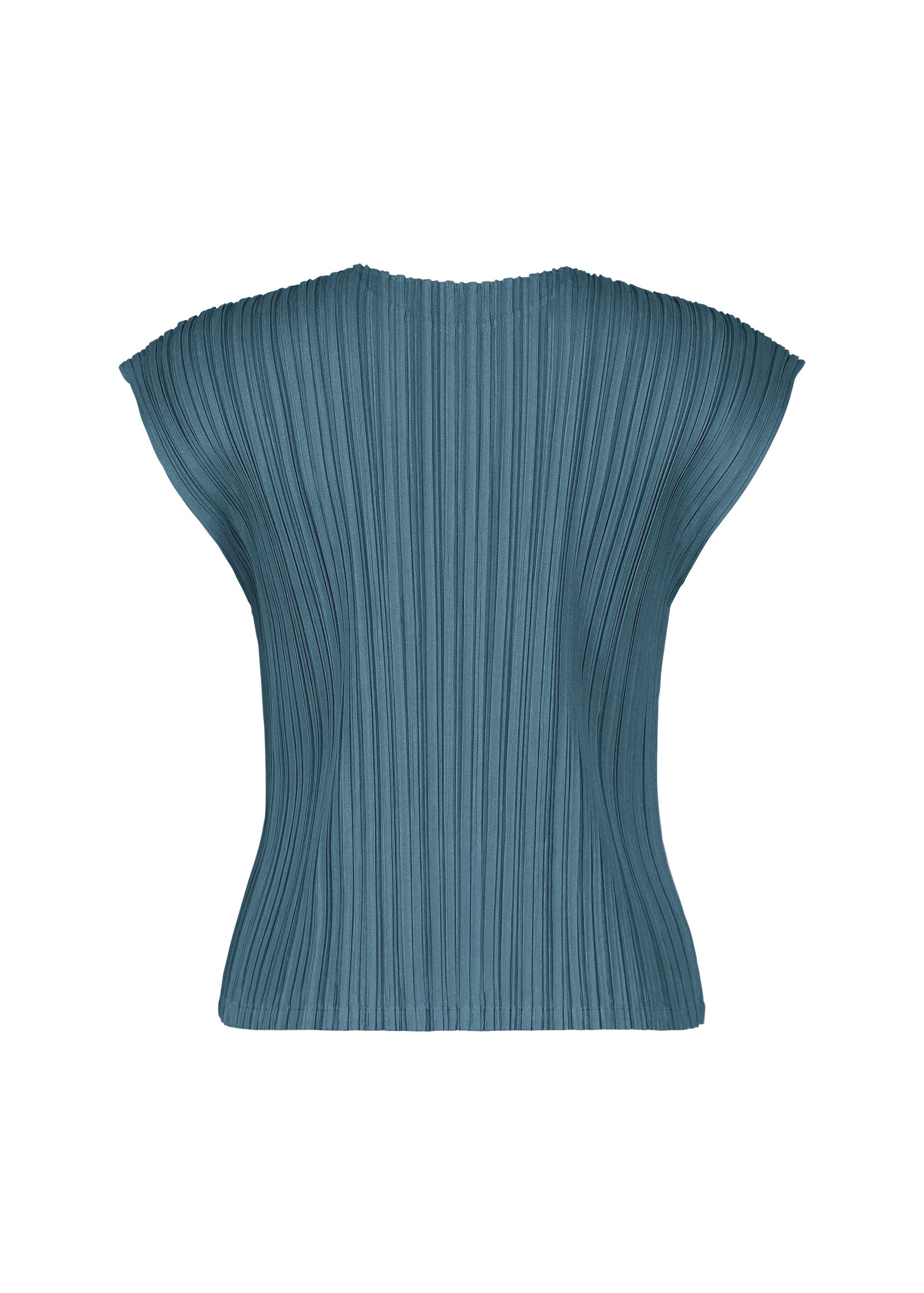 A detail shot of the PLEATS PLEASE ISSEY MIYAKE MELLOW PLEATS top.