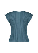 A detail shot of the PLEATS PLEASE ISSEY MIYAKE MELLOW PLEATS top.