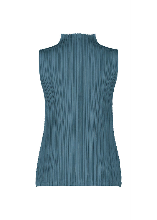 A detail shot of the PLEATS PLEASE ISSEY MIYAKE MELLOW PLEATS top.
