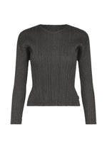 A product shot of the PLEATS PLEASE ISSEY MIYAKE COTTON DENIM BLACK top in black.