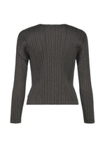 A detail shot of the PLEATS PLEASE ISSEY MIYAKE COTTON DENIM BLACK top.
