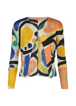 A product shot of the PLEATS PLEASE ISSEY MIYAKE ROLL cardigan in multi.