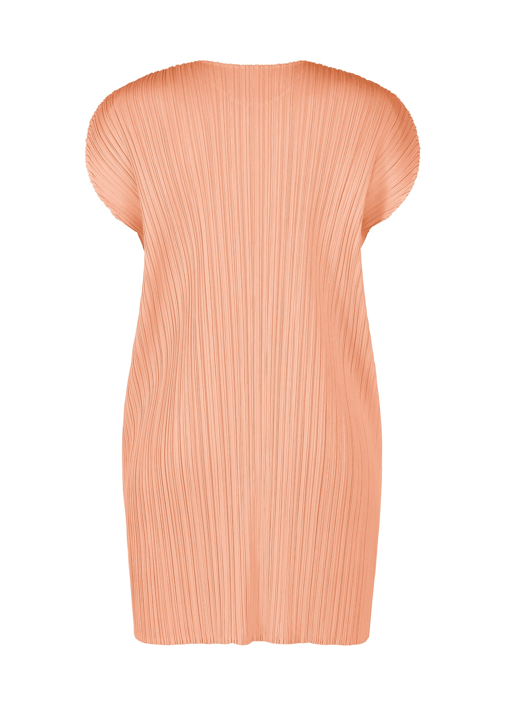 A detail shot of the PLEATS PLEASE ISSEY MIYAKE MONTHLY COLORS : JULY dress.