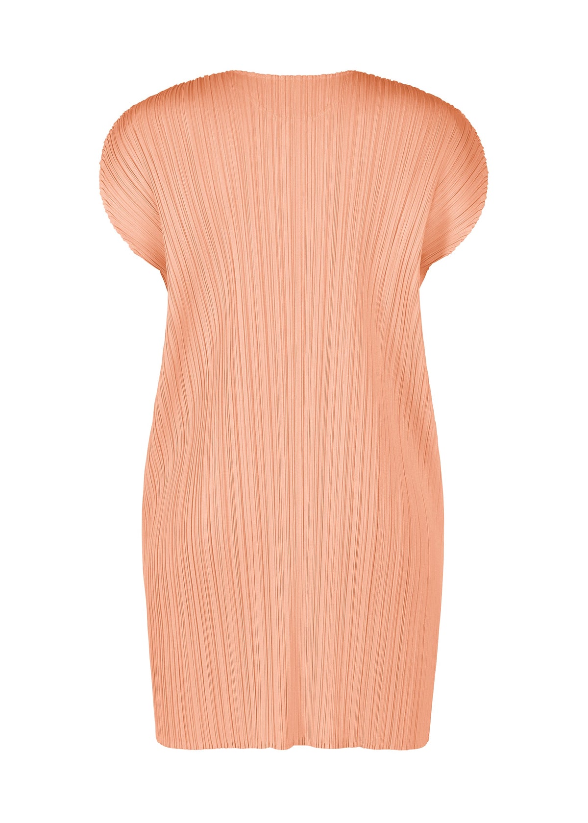 A detail shot of the PLEATS PLEASE ISSEY MIYAKE MONTHLY COLORS : JULY dress.