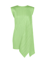 A product shot of the PLEATS PLEASE ISSEY MIYAKE FOLD tunic in mint green.