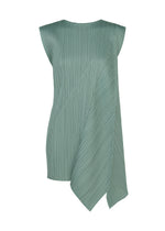A product shot of the PLEATS PLEASE ISSEY MIYAKE FOLD tunic in baby blue.