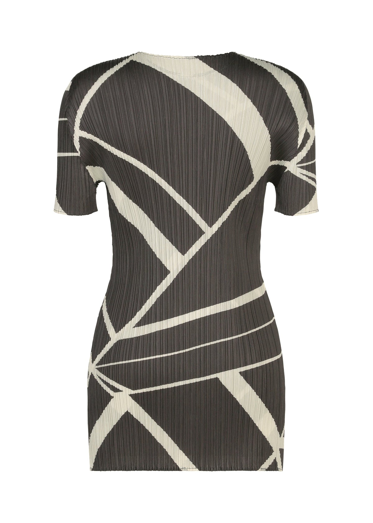 A detail shot of the PLEATS PLEASE ISSEY MIYAKE FOLD LINE tunic.