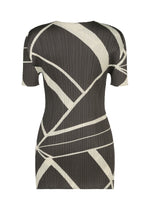 A detail shot of the PLEATS PLEASE ISSEY MIYAKE FOLD LINE tunic.