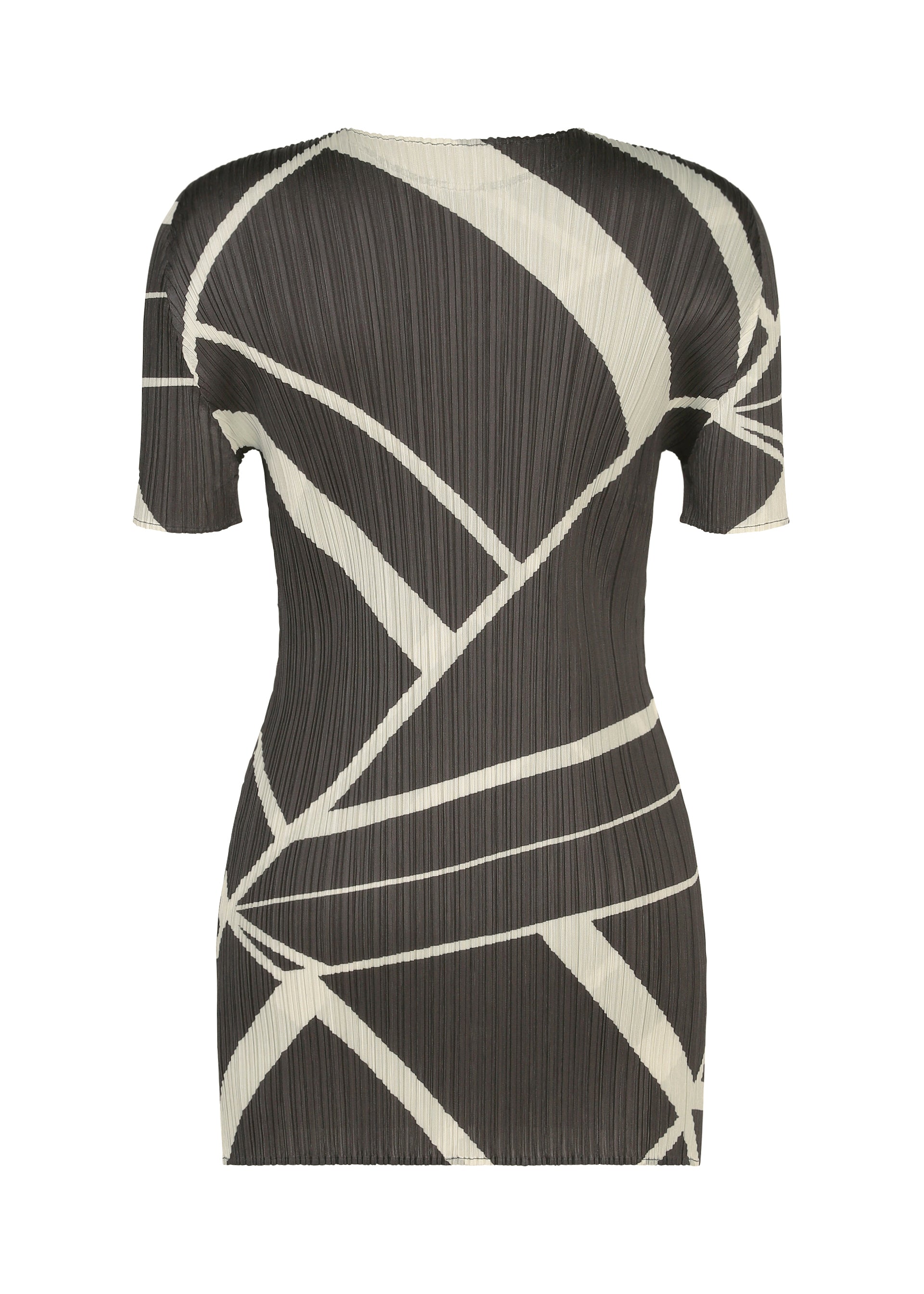 A detail shot of the PLEATS PLEASE ISSEY MIYAKE FOLD LINE tunic.