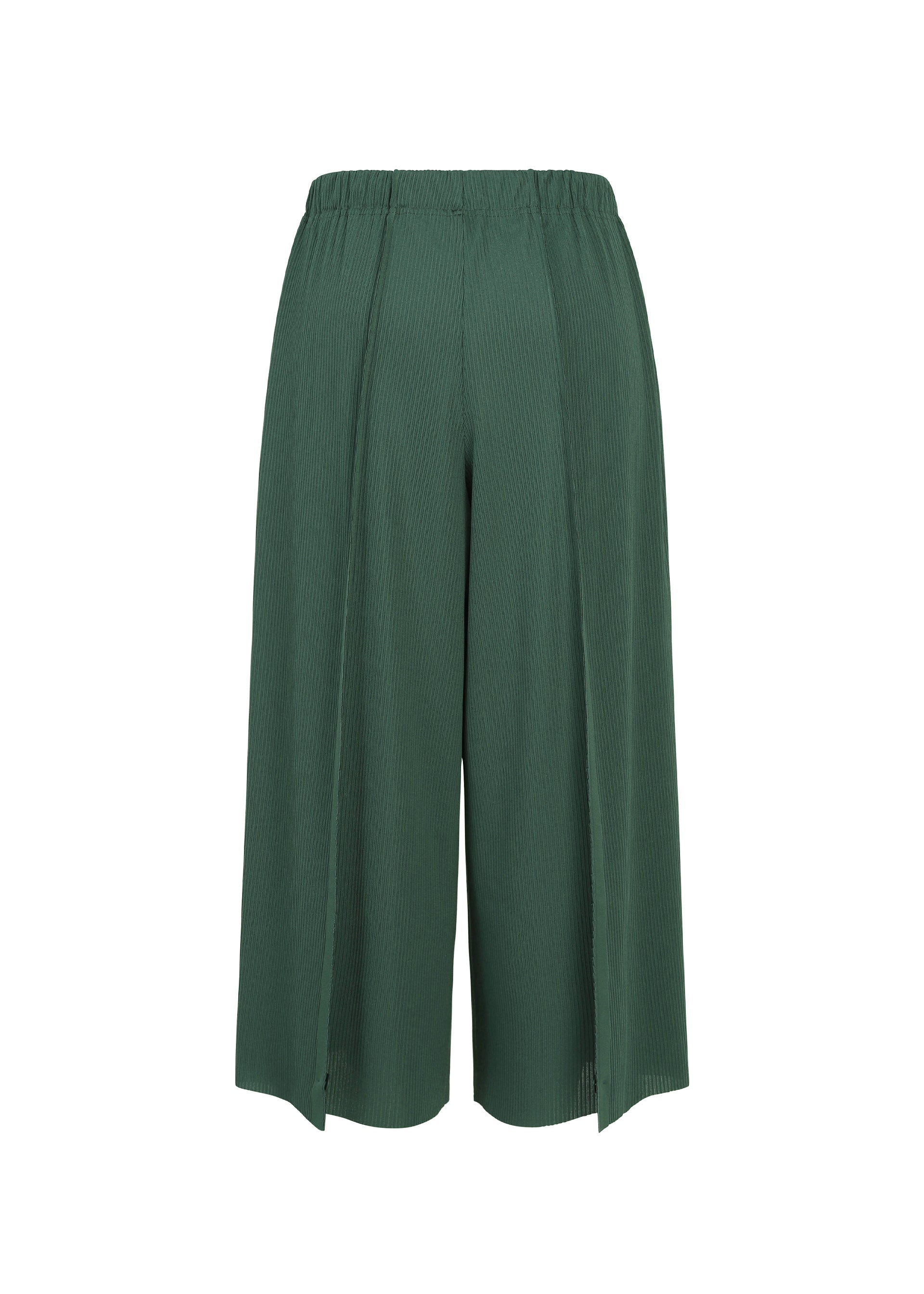 A detail shot of the PLEATS PLEASE ISSEY MIYAKE A-POC BOTTOMS trousers.