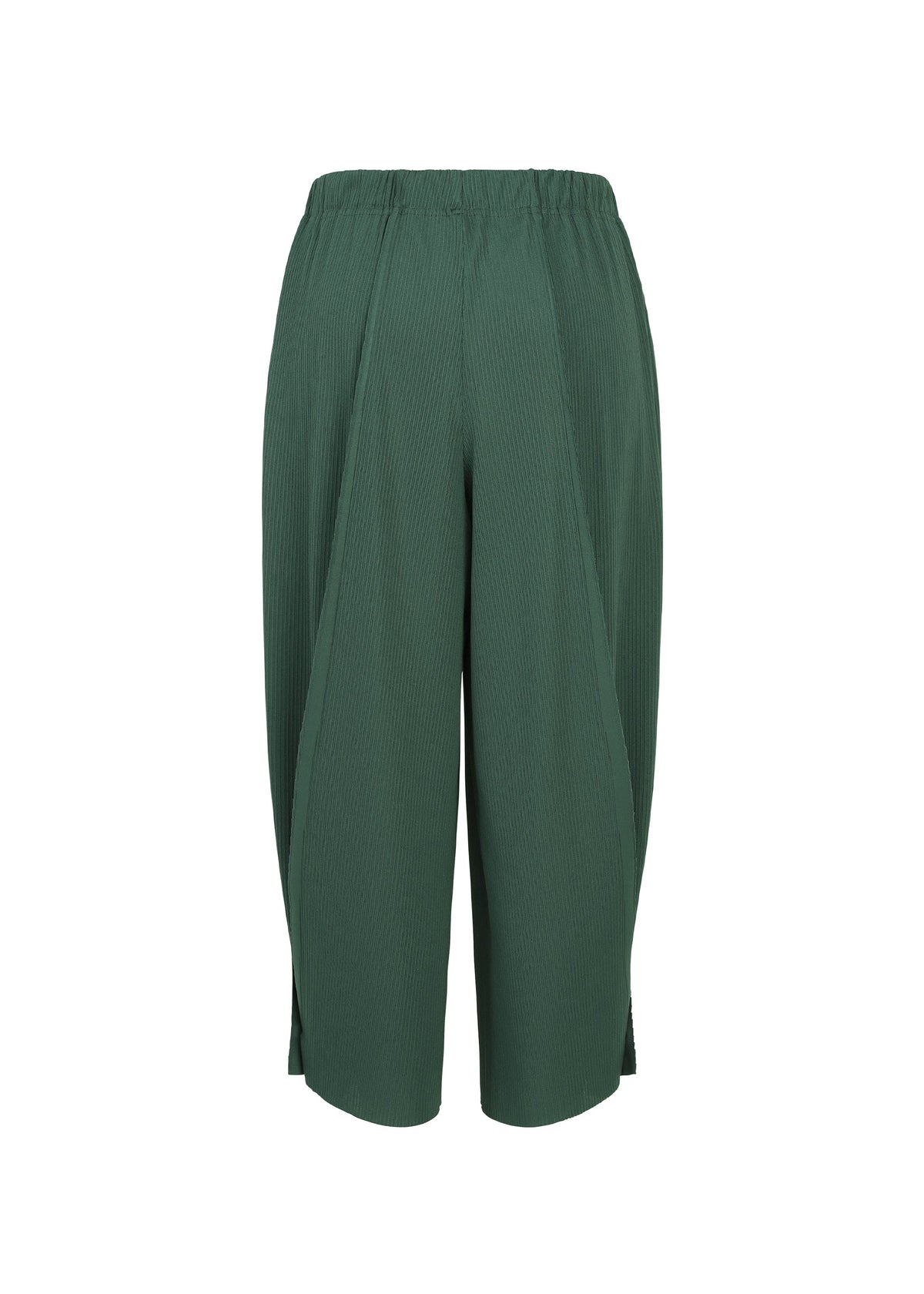 A detail shot of the PLEATS PLEASE ISSEY MIYAKE A-POC BOTTOMS trousers.