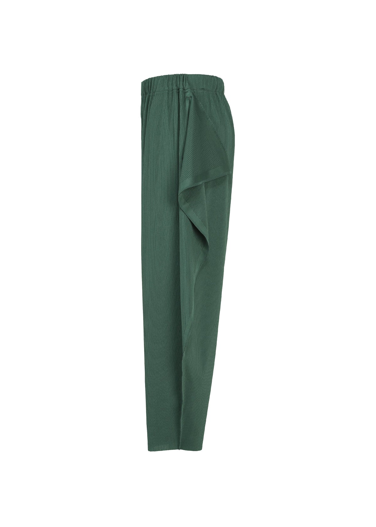 A detail shot of the PLEATS PLEASE ISSEY MIYAKE A-POC BOTTOMS trousers.