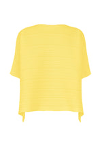 A detail shot of the PLEATS PLEASE ISSEY MIYAKE PAPER BOUNCE KNIT top.