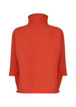 A detail shot of the PLEATS PLEASE ISSEY MIYAKE ZIG ZAG KNIT top.