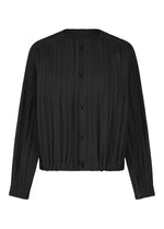 A product shot of the PLEATS PLEASE ISSEY MIYAKE SMOOTH COAT coat in black.