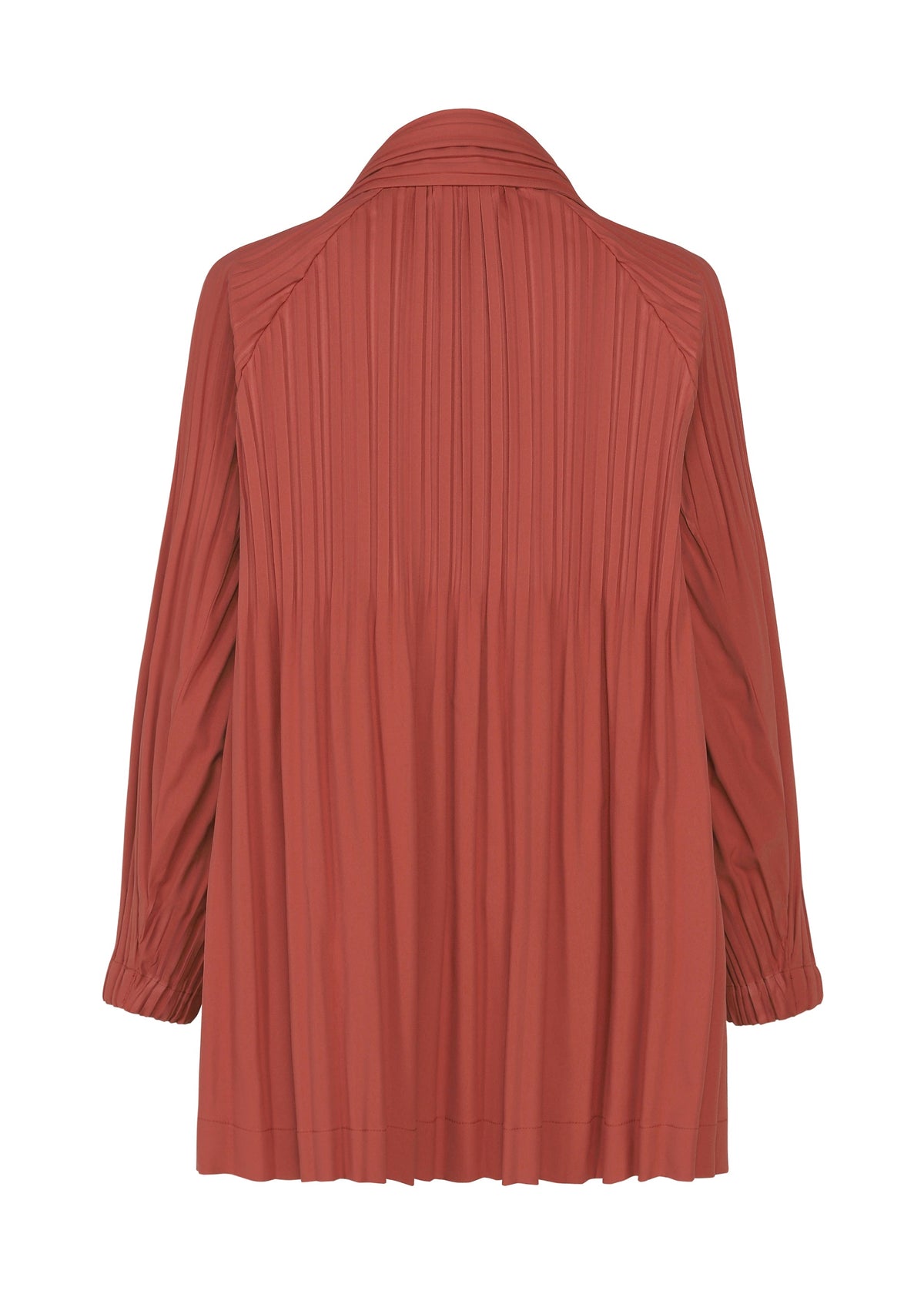 A detail shot of the PLEATS PLEASE ISSEY MIYAKE SMOOTH COAT coat.
