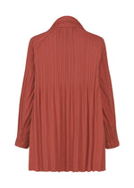 A detail shot of the PLEATS PLEASE ISSEY MIYAKE SMOOTH COAT coat.