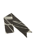 A product shot of the PLEATS PLEASE ISSEY MIYAKE FOLD LINE SCARF stole in charcoal.