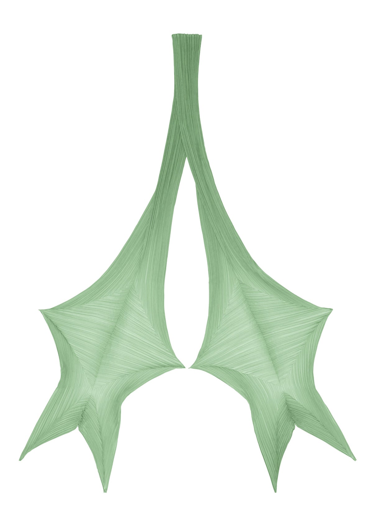 A detail shot of the PLEATS PLEASE ISSEY MIYAKE FOLD HOOD SCARF stole.