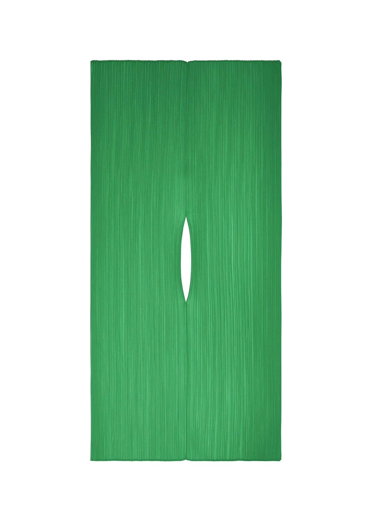 A product shot of the PLEATS PLEASE ISSEY MIYAKE MADAME-T OCTOBER stole in green.