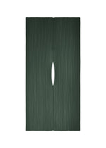 A product shot of the PLEATS PLEASE ISSEY MIYAKE MADAME-T OCTOBER stole in dark green.
