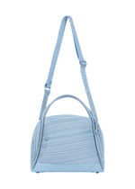 A product shot of the PLEATS PLEASE ISSEY MIYAKE BIAS PLEATS BAG shoulder bag in light blue.