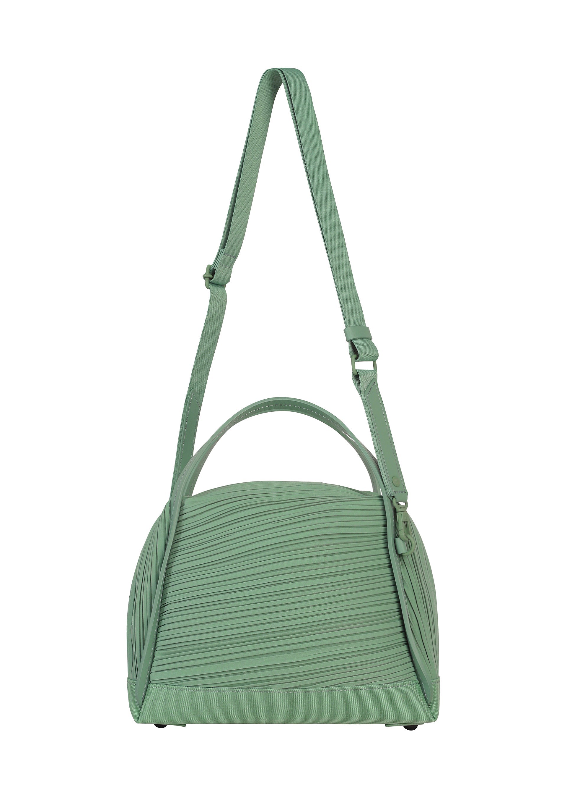 A detail shot of the PLEATS PLEASE ISSEY MIYAKE BIAS PLEATS BAG shoulder bag.