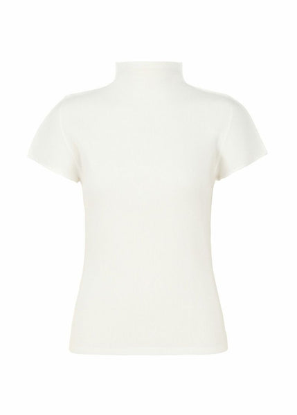 MIST BASICS Mock-Neck Monochrome Top White – The official ISSEY