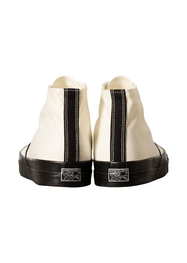 CANVAS DECK SHOES-HI Shoes White x Black