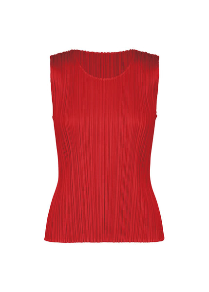 イッセイミヤケ PLEATS PLEASE◆赤 タンクトップ◆♯3(7071) イッセイミヤケ PLEATS PLEASE◇赤 タンクトップ◇♯3(7071)